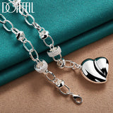 925 Silver Heart Necklace Wedding Engagement Jewelry