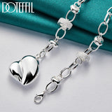 925 Silver Heart Necklace Wedding Engagement Jewelry