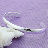 925 Silver Letter Bangle Bracelet for Wedding Engagement Party