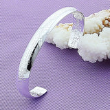 925 Silver Letter Bangle Bracelet for Wedding Engagement Party