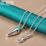 925 Sterling Silver Long Pendant Necklace 18 Inch Chain