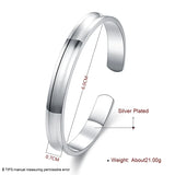 925 Sterling Silver Round Open Bracelets For Women
