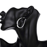 925 Silver Circle U Round Hoop Earring Wedding Jewelry