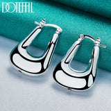 925 Silver U Hoop Earring For Women Party Wedding Jewelry