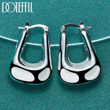 925 Silver U Hoop Earring For Women Party Wedding Jewelry