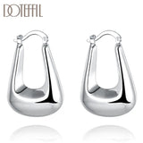 925 Silver U Hoop Earring For Women Party Wedding Jewelry