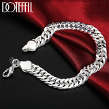 925 Silver Snake Chain Bracelet 10mm for Wedding Engagement