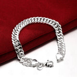 925 Silver Snake Chain Bracelet 10mm for Wedding Engagement