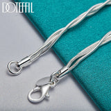 925 Silver Snake Chain Butterfly Bracelet Wedding Jewelry
