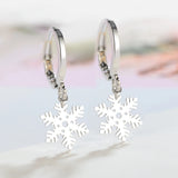 925 Silver Snowflake Pendant Earring Set Wedding Christmas Jewelry