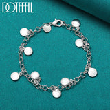 925 Silver Beads Chain Bracelet Wedding Engagement Jewelry