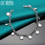 925 Silver Beads Chain Bracelet Wedding Engagement Jewelry