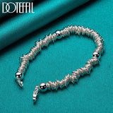 925 Sterling Silver Full Circle Bracelet Chain Women Man Wedding Jewelry