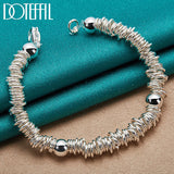 925 Sterling Silver Full Circle Bracelet Chain Women Man Wedding Jewelry