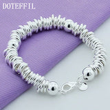 925 Silver Beads Circle Bracelet for Wedding Engagement Party