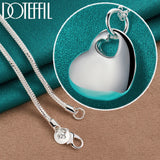 925 Silver Heart Pendant Necklace for Wedding Engagement Party