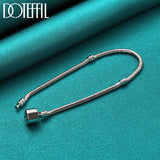925 Silver Snake Chain Bracelet for Charm Bead