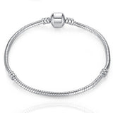 925 Sterling Silver Snake Chain Bracelet for Charm Beads