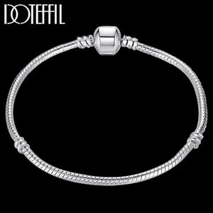 925 Silver Snake Chain Bracelet for Charm Bead