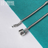 925 Silver Snake Chain Bracelet for Charm Bead