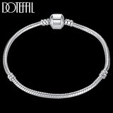925 Silver Snake Chain Bracelet for Charm Bead