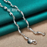 925 Silver Water Drop Chain Necklace for Wedding Party Jewelry