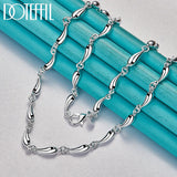 925 Silver Water Drop Chain Necklace for Wedding Party Jewelry