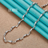 925 Silver Water Drop Chain Necklace for Wedding Party Jewelry