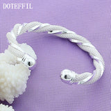 925 Silver Spiral Network Bracelet Bangle Wedding Party Jewelry