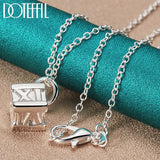 925 Silver Roman Numeral Pendant Necklace for Wedding Party