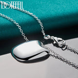 925 Silver Square Pendant Necklace 18-30 Inch Chain Wedding Jewelry