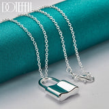 925 Silver Lock Necklace 18-30 inch Chain Wedding Engagement Party