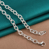 925 Silver Star Pendant Necklace 18" Chain Wedding Jewelry