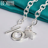 925 Silver Star Pendant Necklace 18 Inches Chain