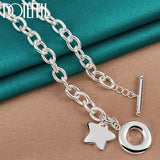 925 Silver Star Pendant Necklace 18 Inches Chain