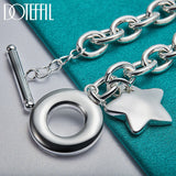 925 Silver Star TO Buckle Charm Bracelet Chain Wedding Fine Jewelry