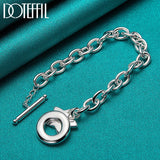 925 Silver Star TO Buckle Charm Bracelet Chain Wedding Fine Jewelry