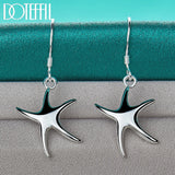 925 Silver Starfish Drop Earrings Wedding Engagement Jewelry