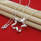 925 Silver Starfish Pendant Necklace 16-30 Inch Snake Chain Wedding Jewelry