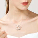 925 Silver Starfish Pendant Necklace 16-30 Inch Snake Chain Wedding Jewelry