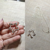 925 Silver Starfish Pendant Necklace 16-30 Inch Snake Chain Wedding Jewelry