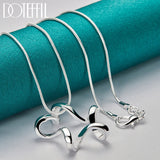925 Silver Starfish Pendant Necklace Snake Chain 16-30 Inch