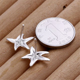 925 Silver Starfish Stud Earrings for Women Wedding Party