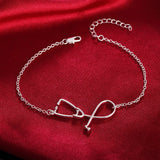 925 Silver Stethoscope Bracelet for Women