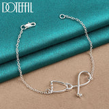925 Silver Stethoscope Pendant Bracelet for Women