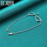 925 Silver Stethoscope Pendant Bracelet for Women