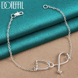 925 Silver Stethoscope Pendant Bracelet for Women