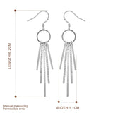 925 Silver Tassel Earrings Charm Women Jewelry Wedding Gift