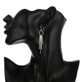 925 Silver Tassel Earrings Charm Women Jewelry Wedding Gift