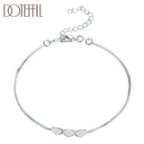 925 Silver Beads Bracelet Chain for Women Wedding Engagement Party